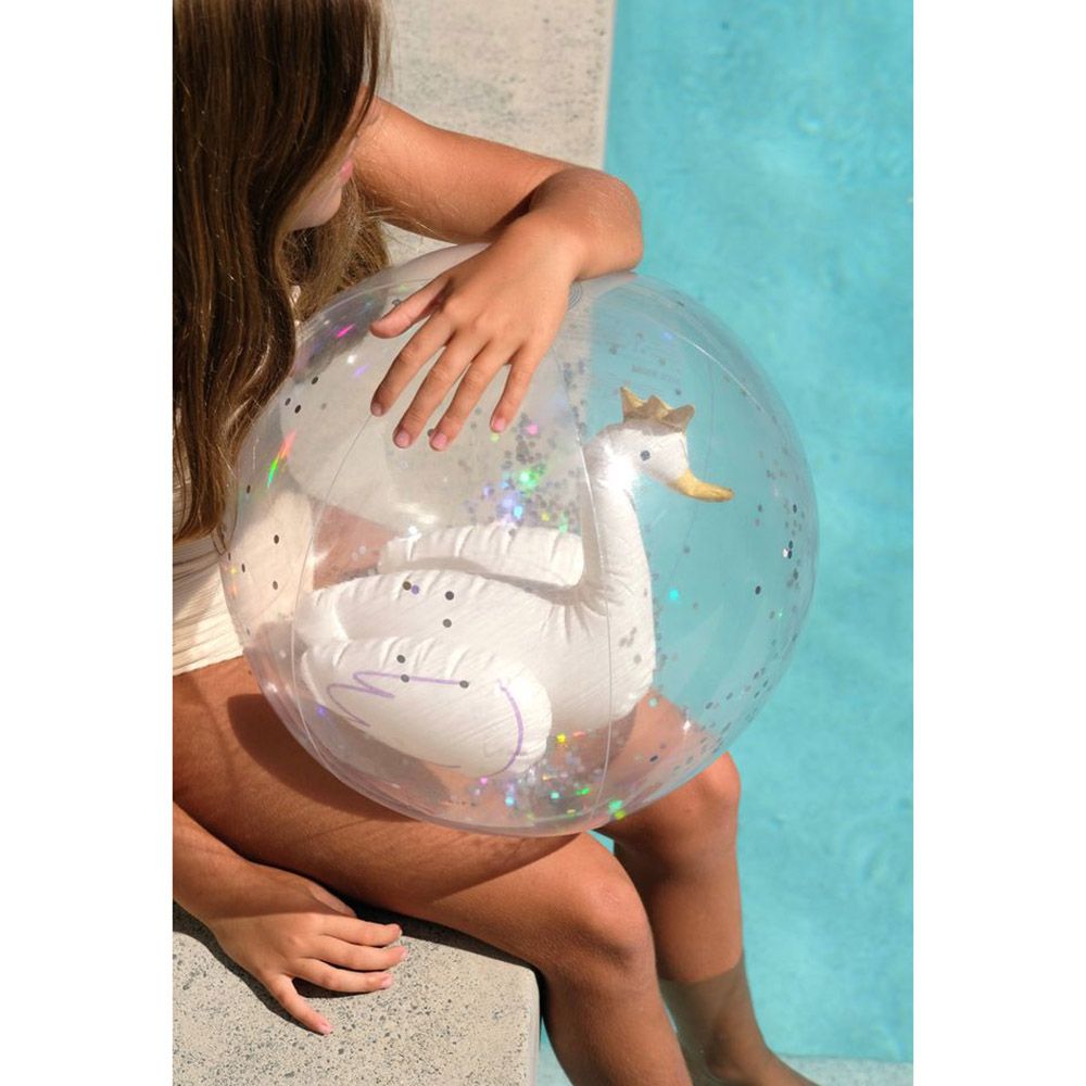 Sunnylife - Princess Swan 3D Inflatable Beach Ball - Pink