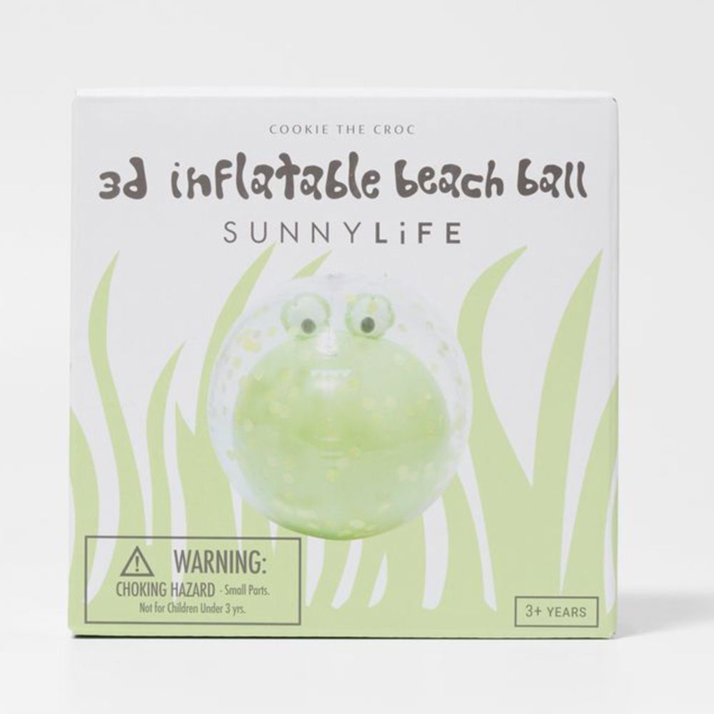 Sunnylife - Cookie The Croc 3D Inflatable Beach Ball - Light Khaki