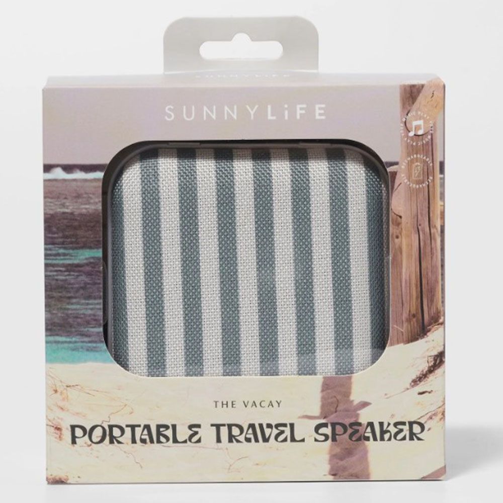 Sunnylife - The Vacay Portable Travel Speaker - Olive Stripe