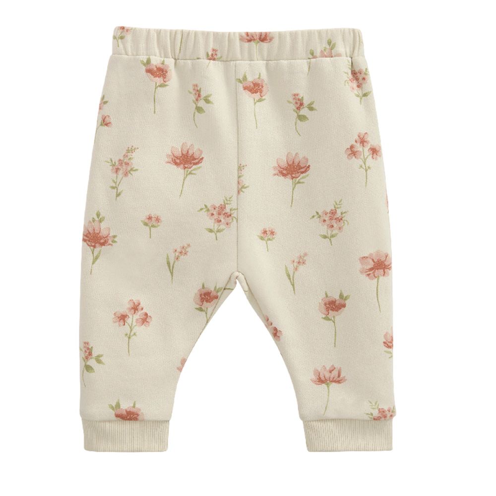 Mamas & Papas - 2pc-Set - Floral Sweatshirt And Joggers - Beige