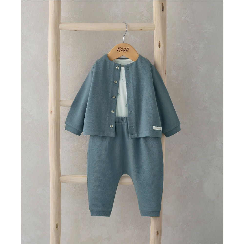 Mamas & Papas - 3pc-Set - Jacket, Pants & Bodysuit - Blue/White