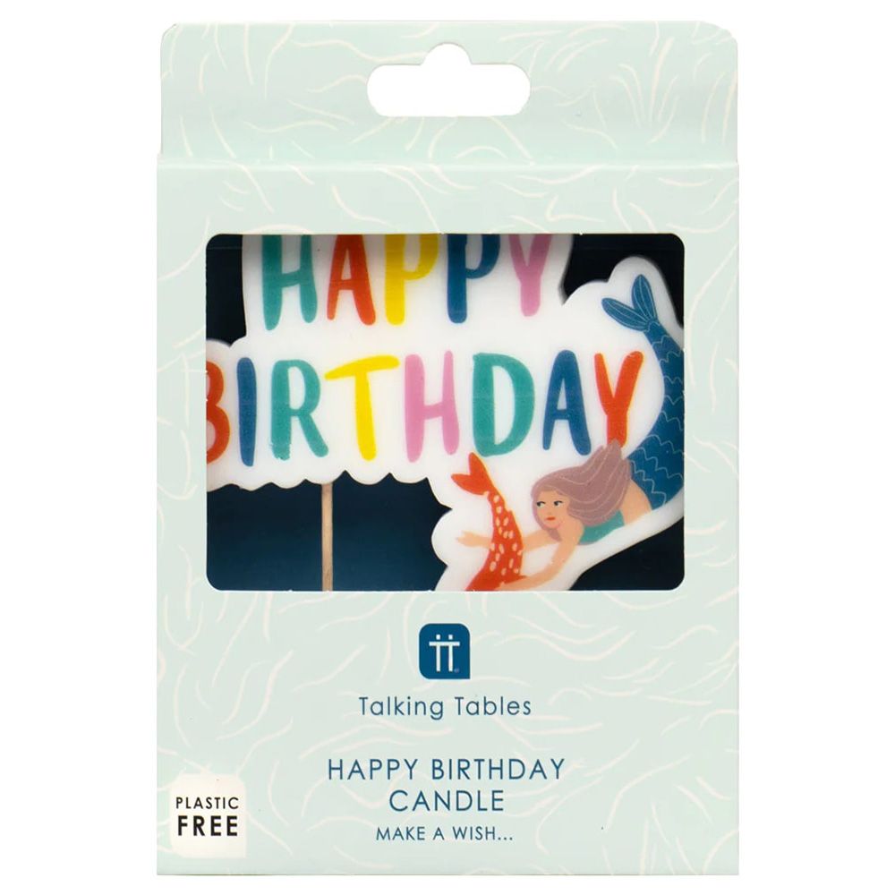 Talking Tables - Make Waves Happy Birthday Block Candle 