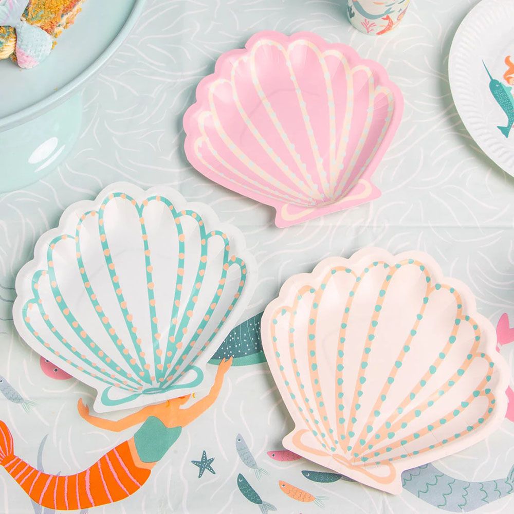 Talking Tables - Make Waves Shell Shaped Plate - 12pcs 