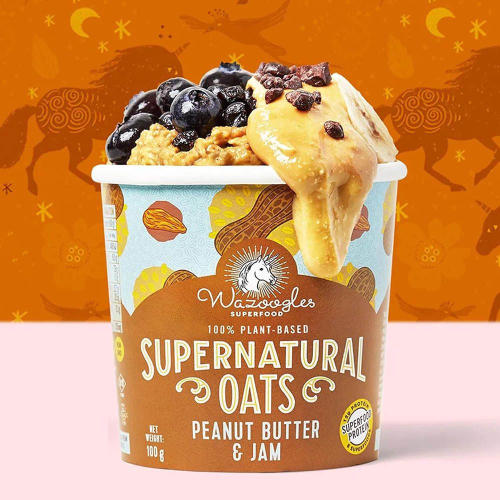 Wazoogles Superfood - Supernatural Oats - Peanut Butter & Jam Pot