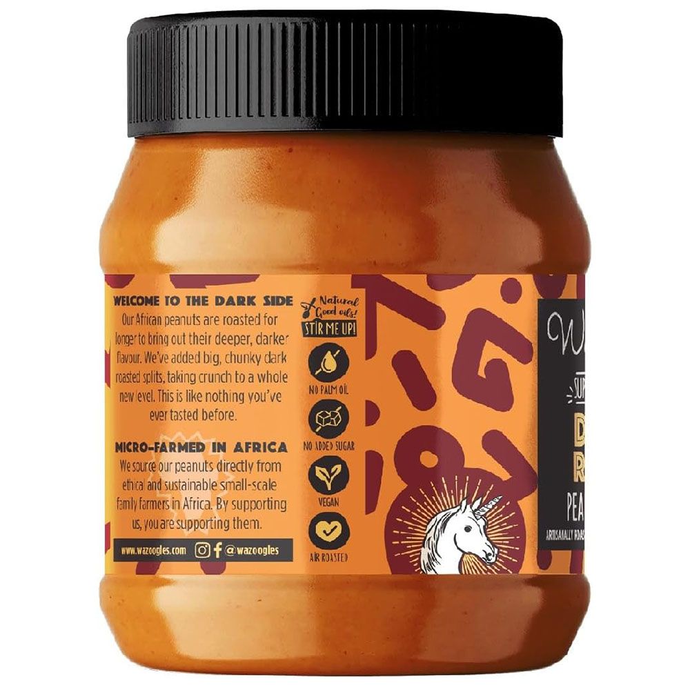 Wazoogles Superfood - Dark Roast Super Crunch Peanut Butter - 400 g