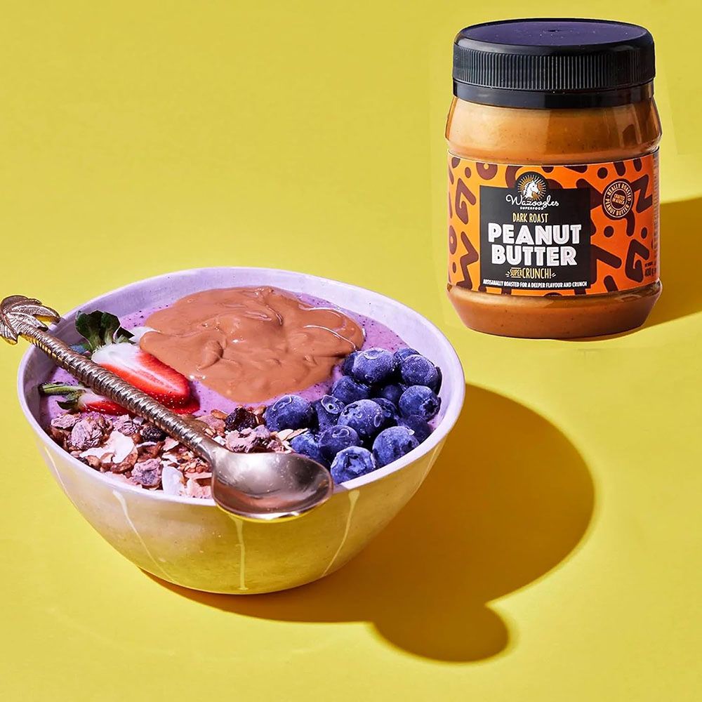 Wazoogles Superfood - Dark Roast Super Crunch Peanut Butter - 400 g