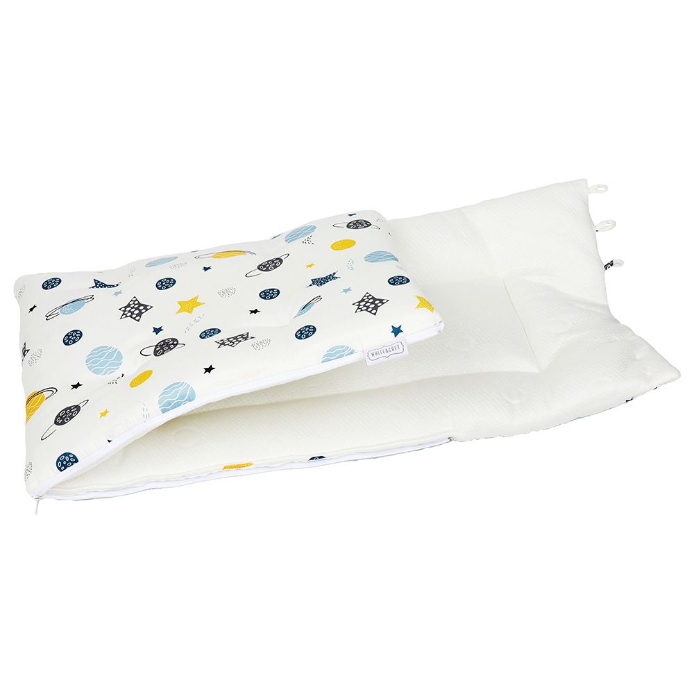 White&Grey - Baby Sleeping Bag Soft Bamboo Swaddle Nest - Planet