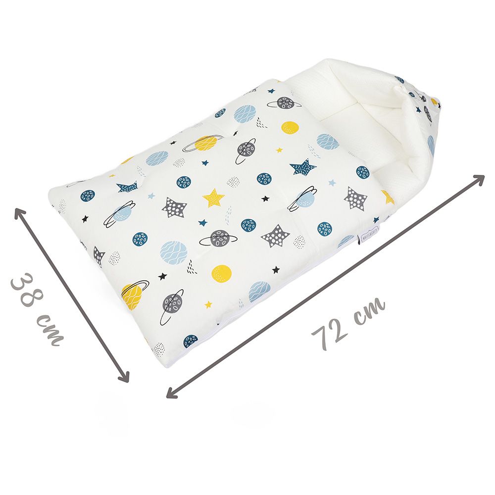 White&Grey - Baby Sleeping Bag Soft Bamboo Swaddle Nest - Planet