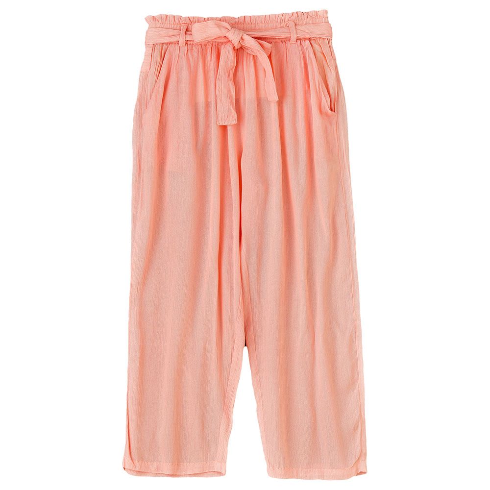 Jelliene - Girls' Comfy Crepe Pants Effortless Style For Summer - Pink