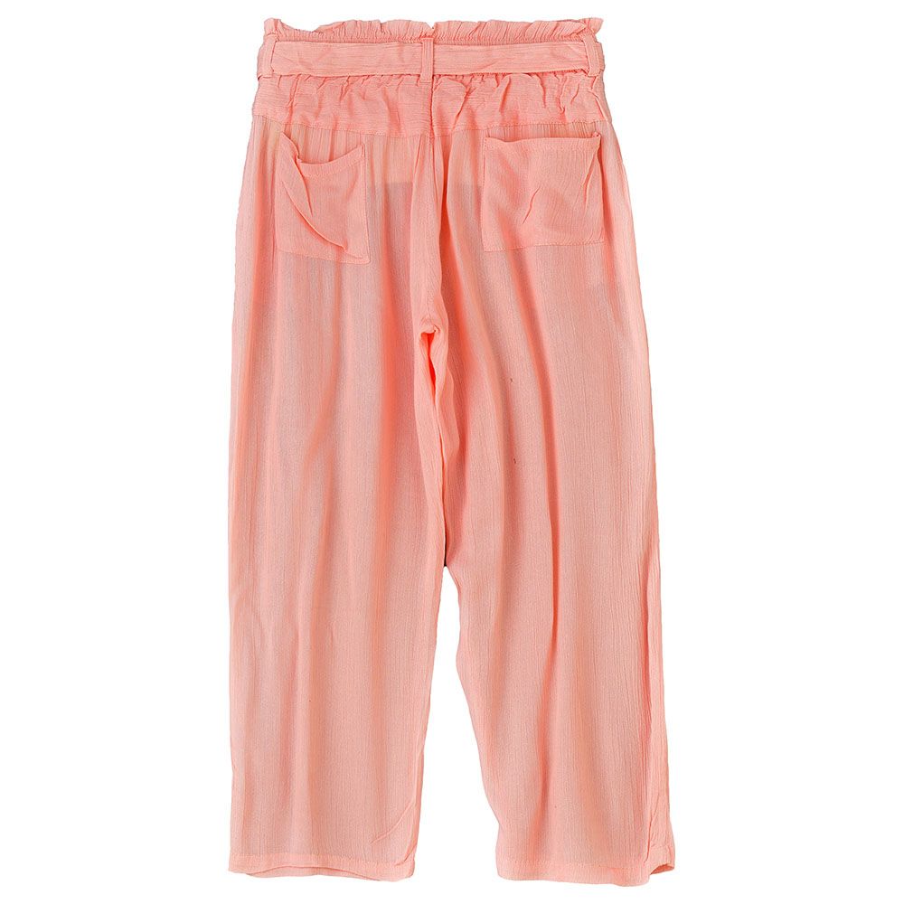 Jelliene - Girls' Comfy Crepe Pants Effortless Style For Summer - Pink