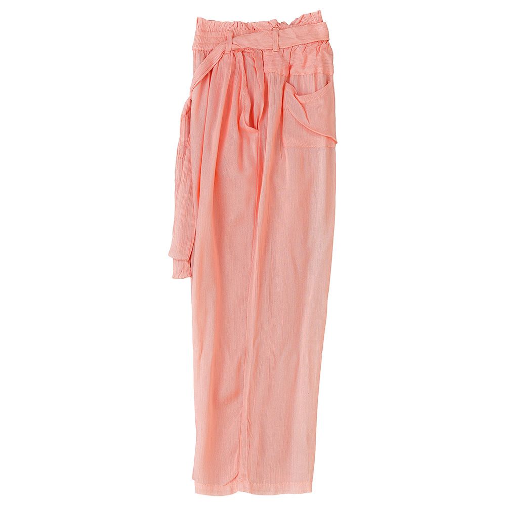 Jelliene - Girls' Comfy Crepe Pants Effortless Style For Summer - Pink