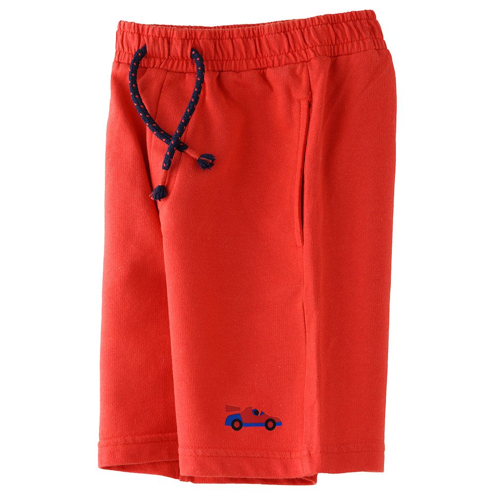 Jam - Spring And Summer Breezin Boy's Comfy Cotton Knit Shorts - Red