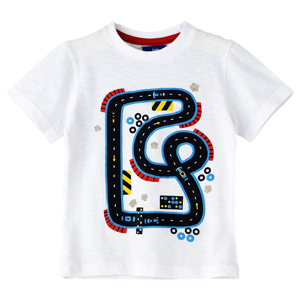 Jam - Boy's Playful Prints And Comfy Cotton Short-Sleeve Tee - White