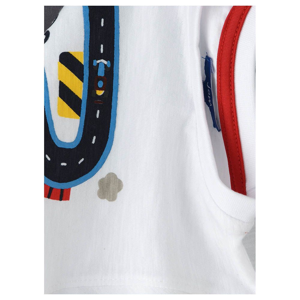 Jam - Boy's Playful Prints And Comfy Cotton Short-Sleeve Tee - White