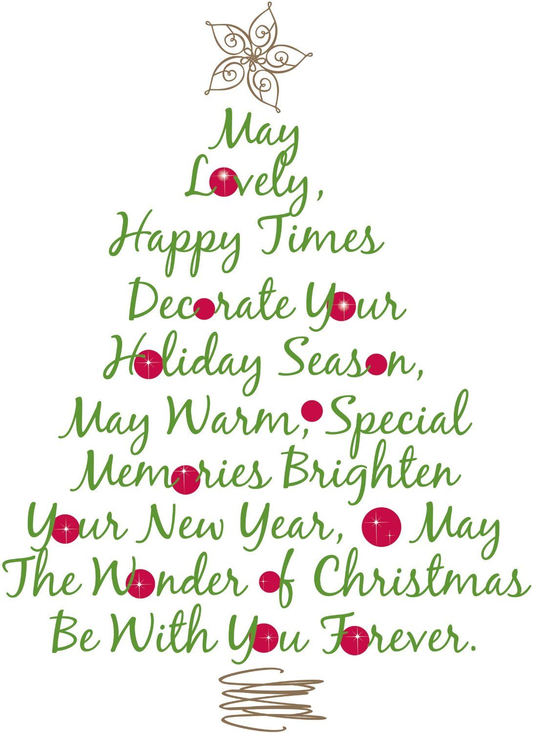 RoomMates Christmas Tree Quote Giant Wall Decal