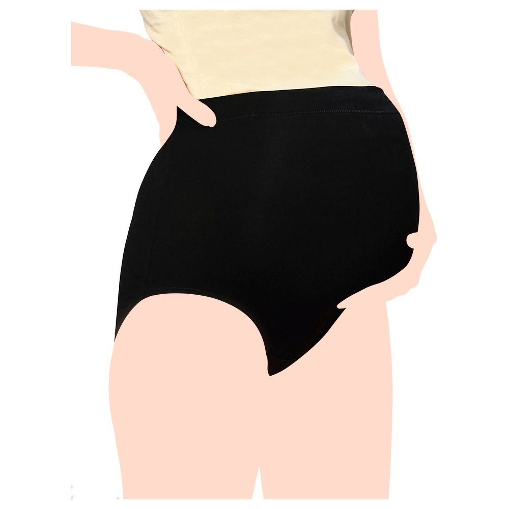 Tummy - Women High Waist Maternity Panty - Black