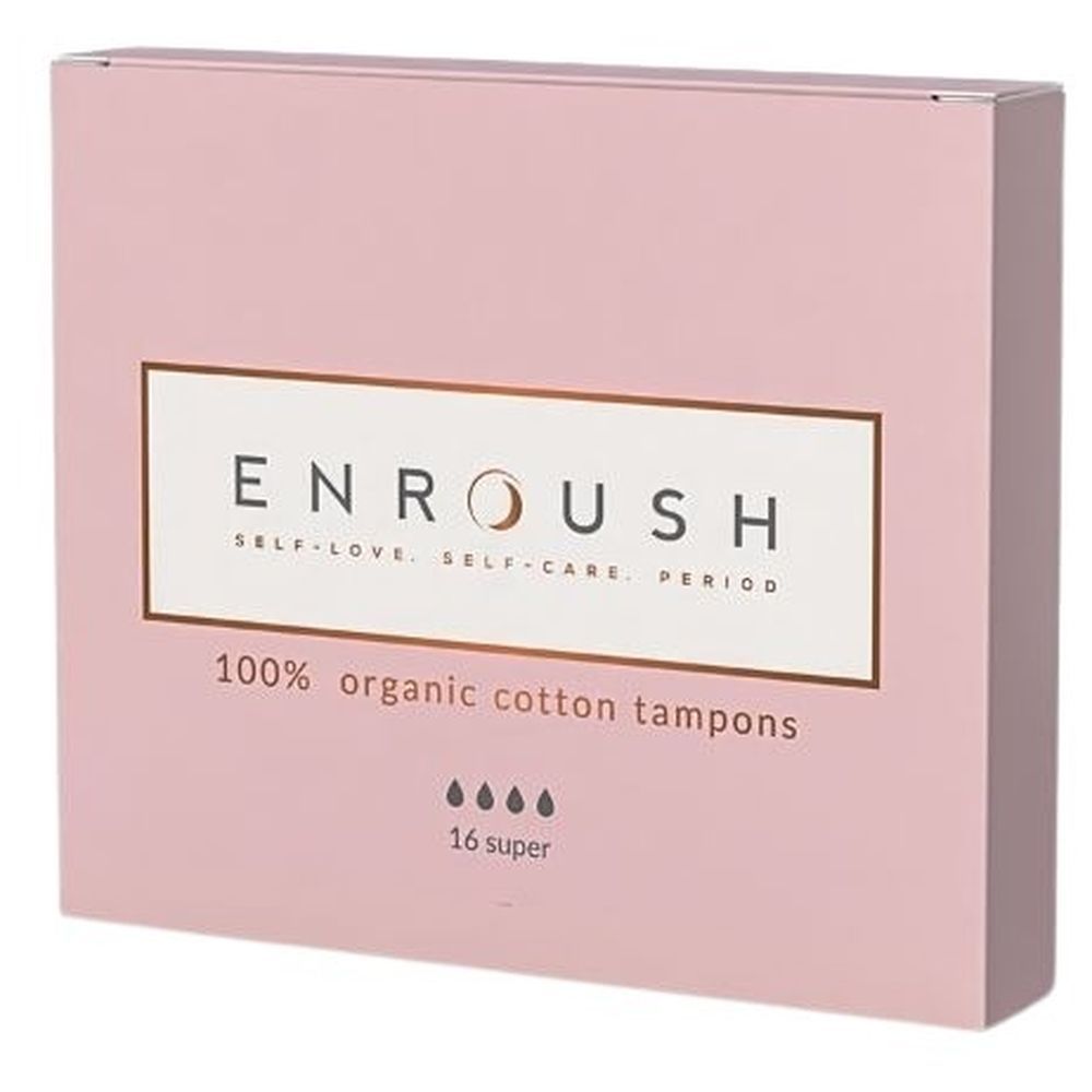 Enroush - Organic Cotton Tampons - Super - 16 Pcs