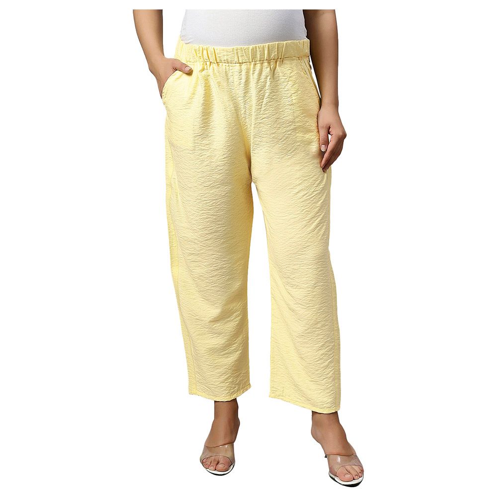 Tummy - 2pc-set - Maternity Shirt & Pants Loungewear - Yellow