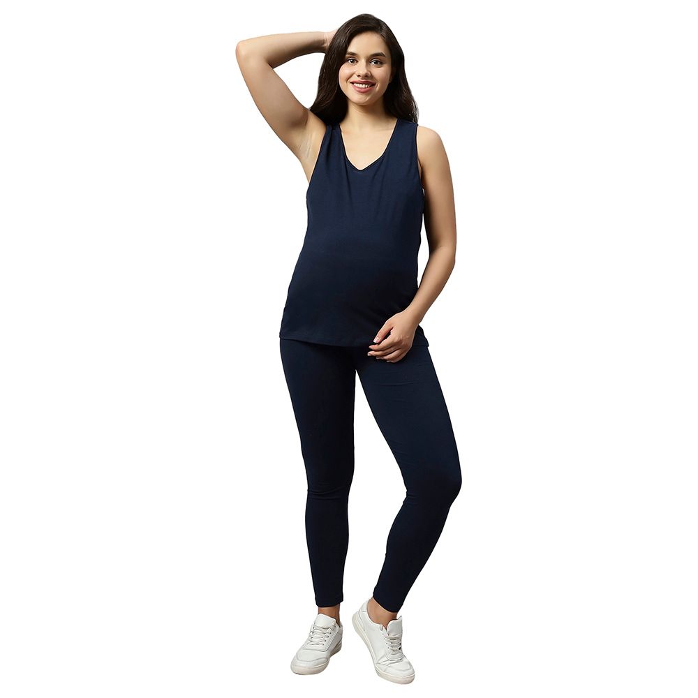 Tummy - Maternity Tank Top - Dark Blue