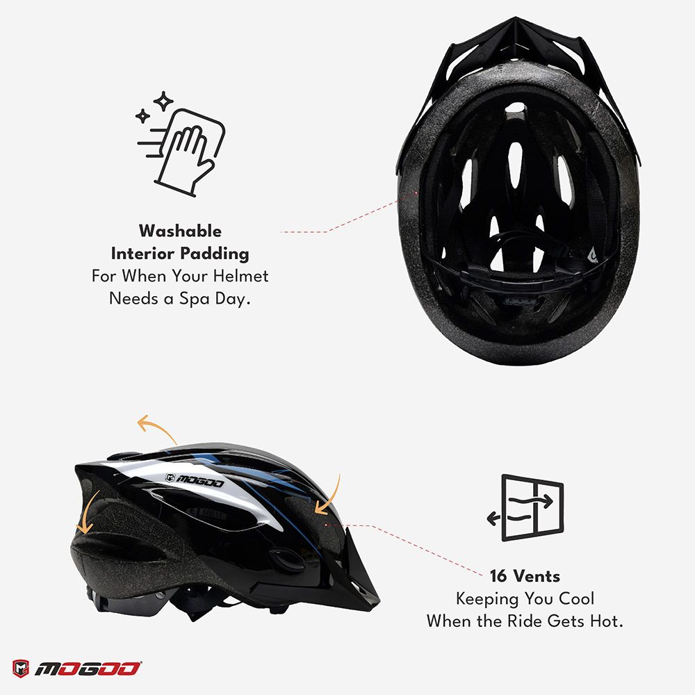 Mogoo - Adult Sports Helmet Large Size - Black