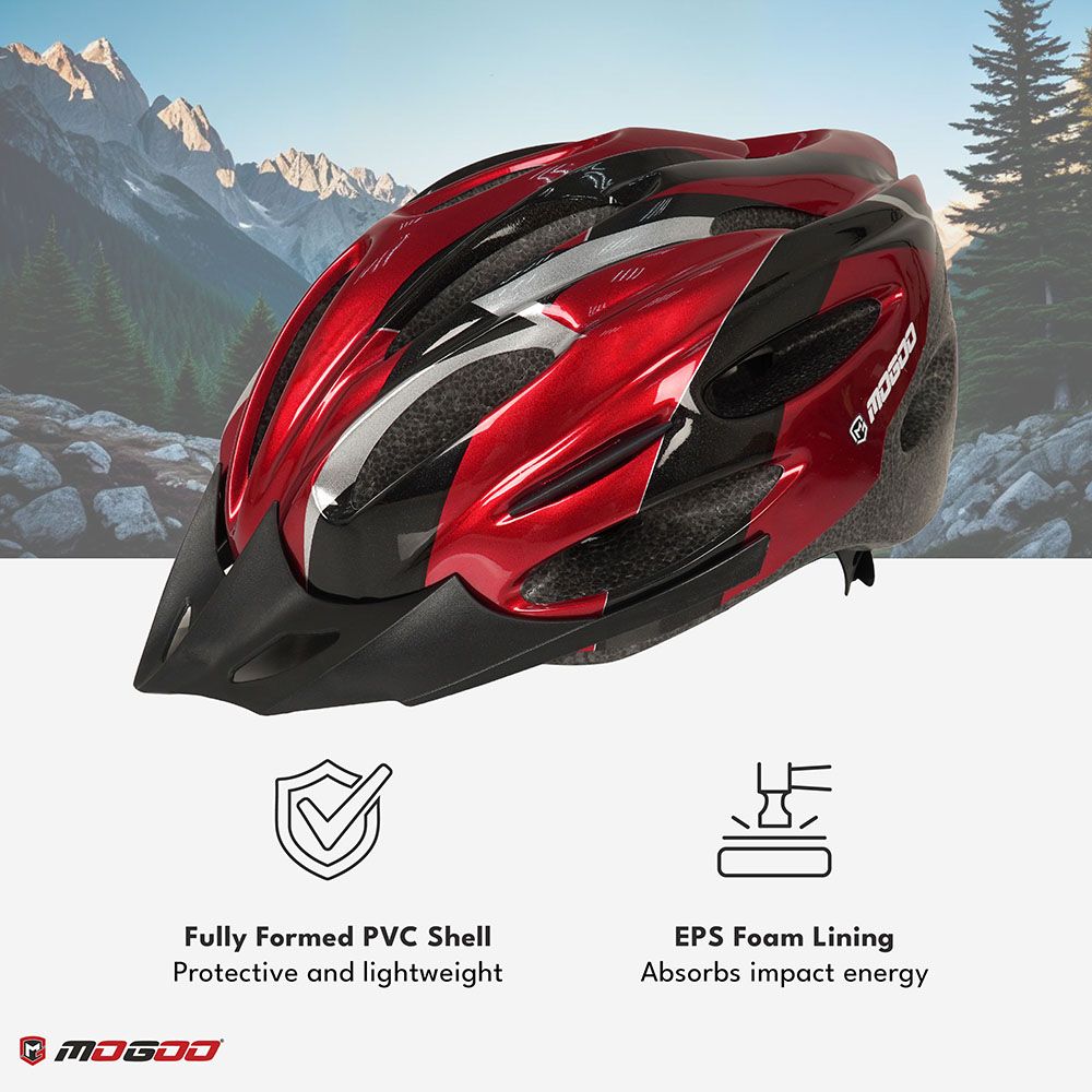 Mogoo - Adult Sports Helmet Large Size - Red