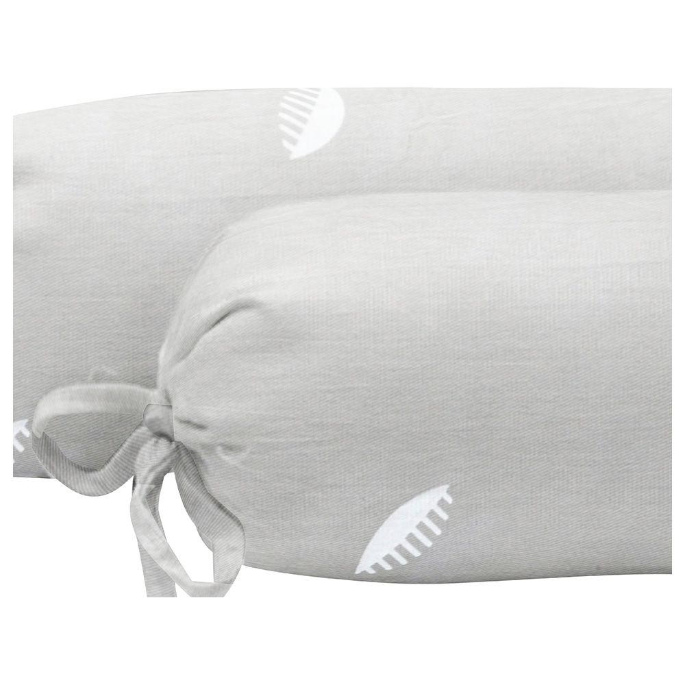 The Baby Atelier - Organic Baby Bolster Cover Set - Grey - Pack of 2