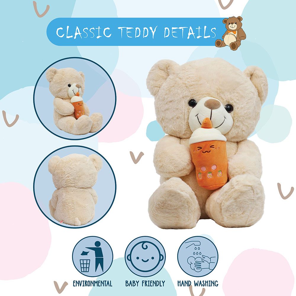 Toto Toys - Plush Soft Toy - Teddy Bear - Beige - 55 cm