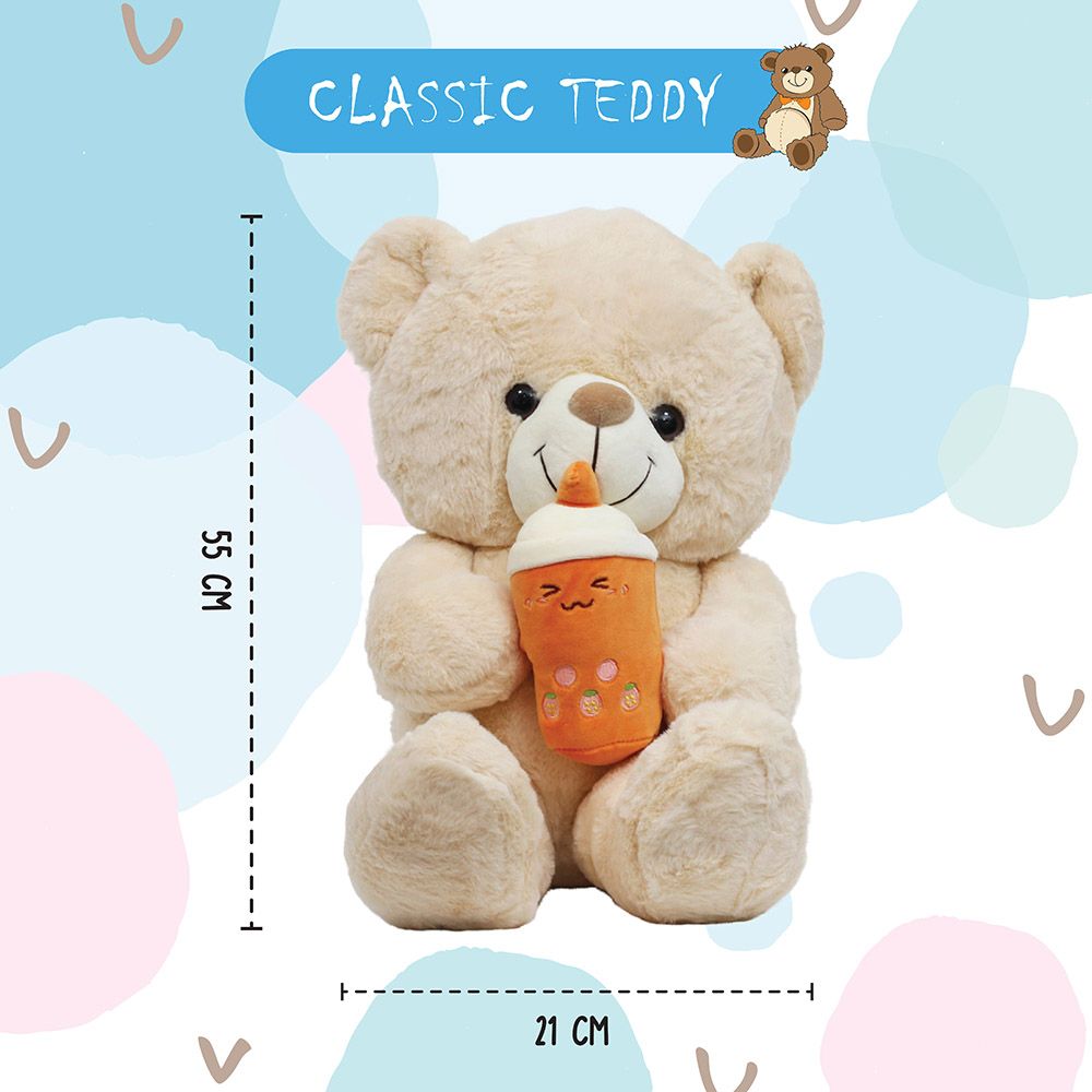 Toto Toys - Plush Soft Toy - Teddy Bear - Beige - 55 cm