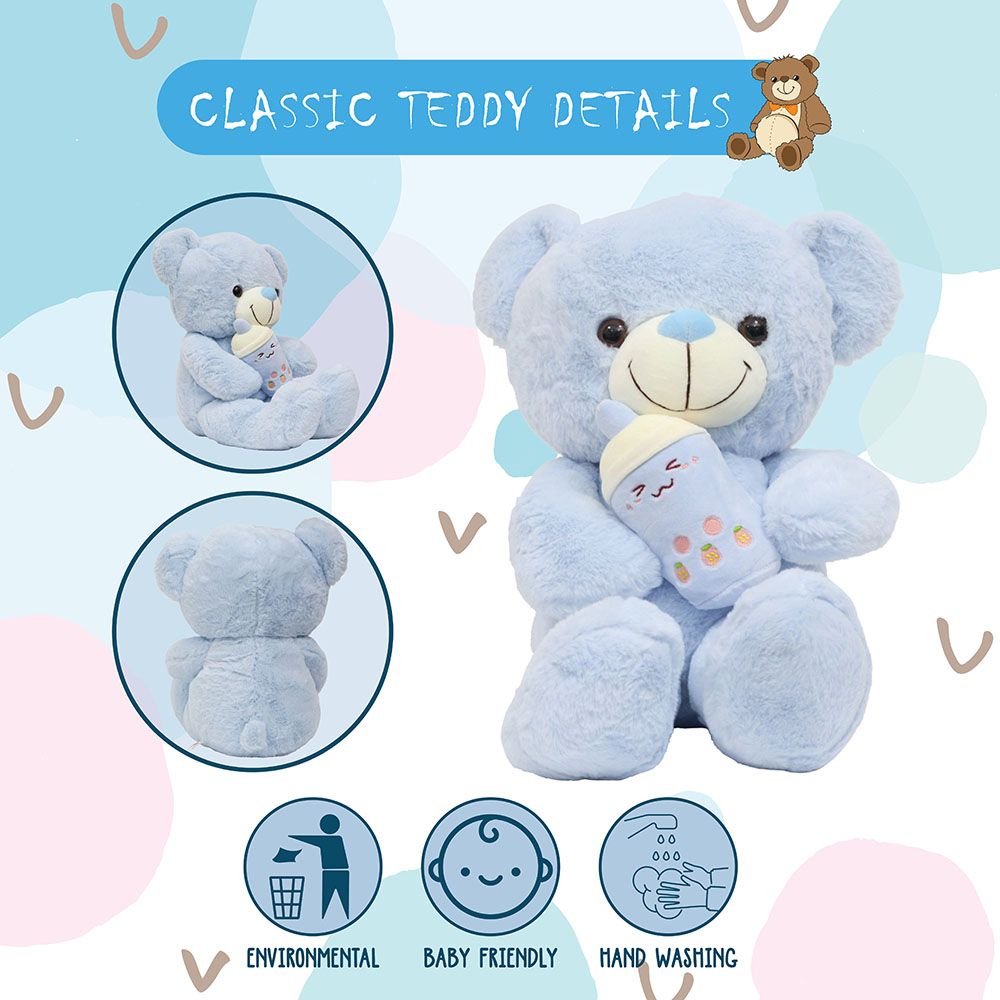 Toto Toys - Plush Soft Toy - Teddy Bear - Blue - 55 cm