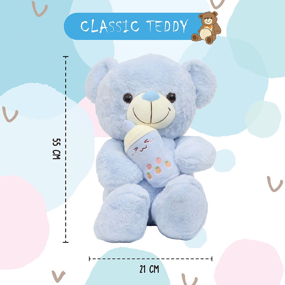 Toto Toys - Plush Soft Toy - Teddy Bear - Blue - 55 cm