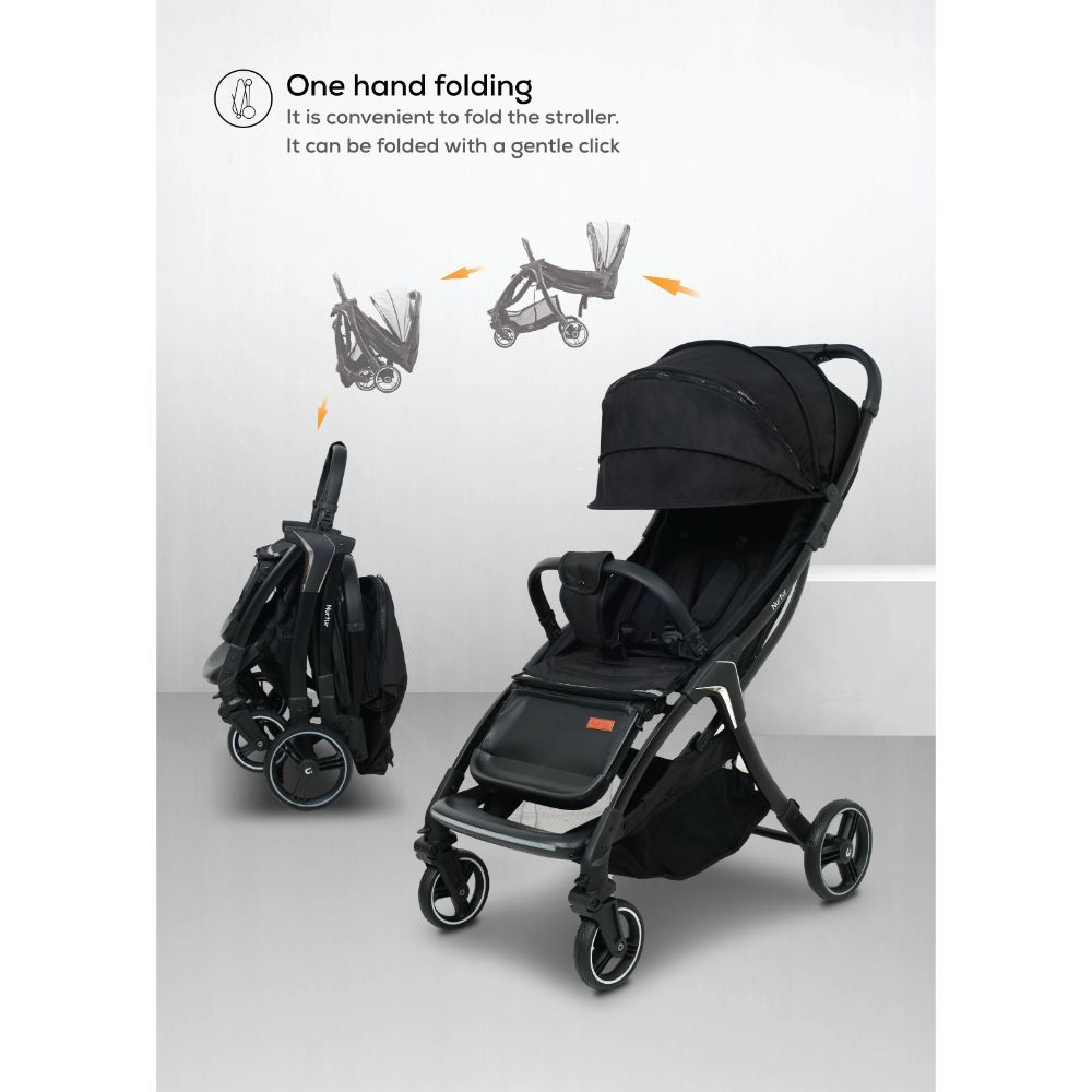 Nurtur - Aluminium Alloy Baby Stroller - Black