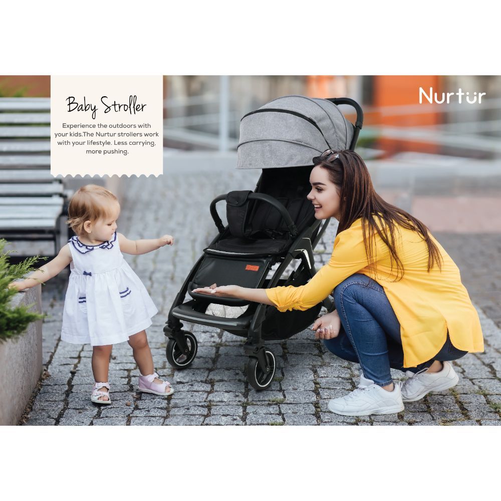 Nurtur - Aluminium Alloy Baby Stroller - Grey