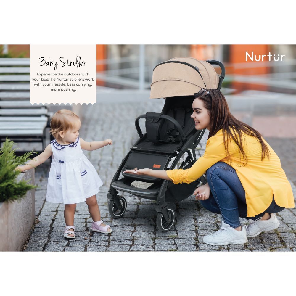 Nurtur - Aluminium Alloy Baby Stroller - Brown