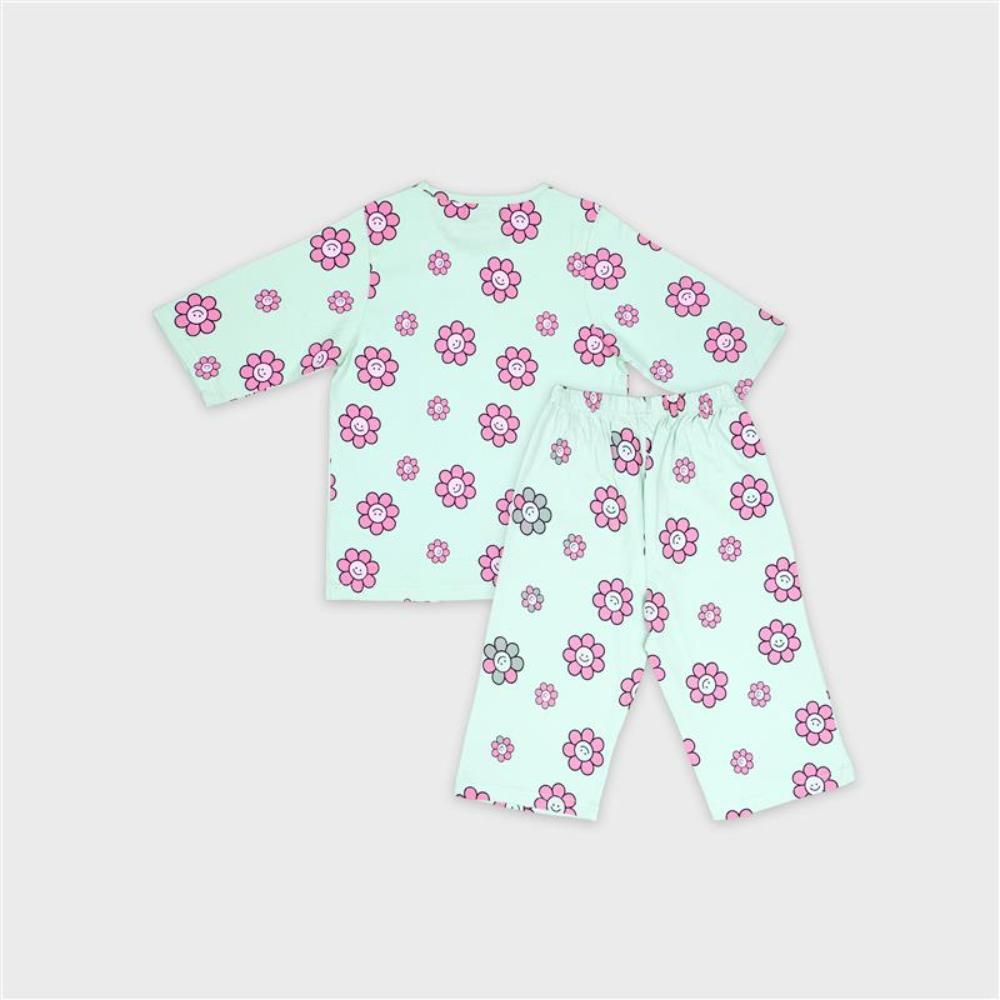 Aiko - 2pc-Set - Kids Cute Print T-Shirt & Pyjama - Lilac