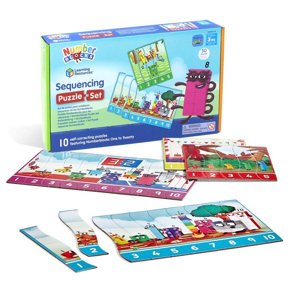 Learning Resources - Numberblocks Sequencing Puzzle Set - 50pcs