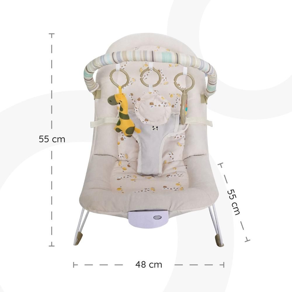 MOON - HOP-HOP Baby Bouncer With Vibration 6M+ - Grey