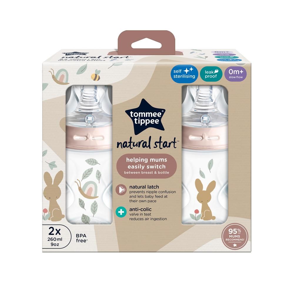 Tommee Tippee - Closer to Nature Bottle 260ml Pack Of 2 - Girl