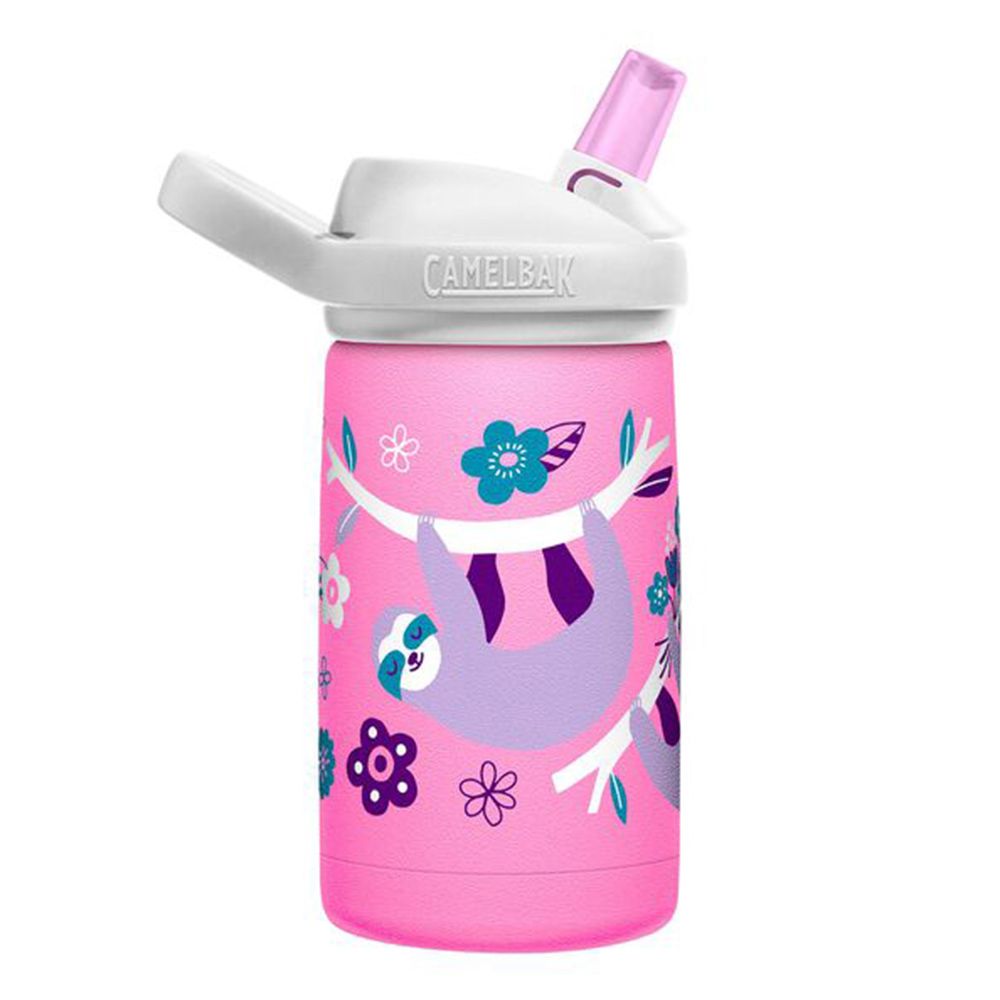 CamelBak - Eddy+ Kids Stainless Steel Water Bottle - Flowerchild Sloth - 350 ml