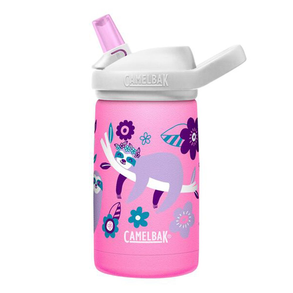 CamelBak - Eddy+ Kids Stainless Steel Water Bottle - Flowerchild Sloth - 350 ml