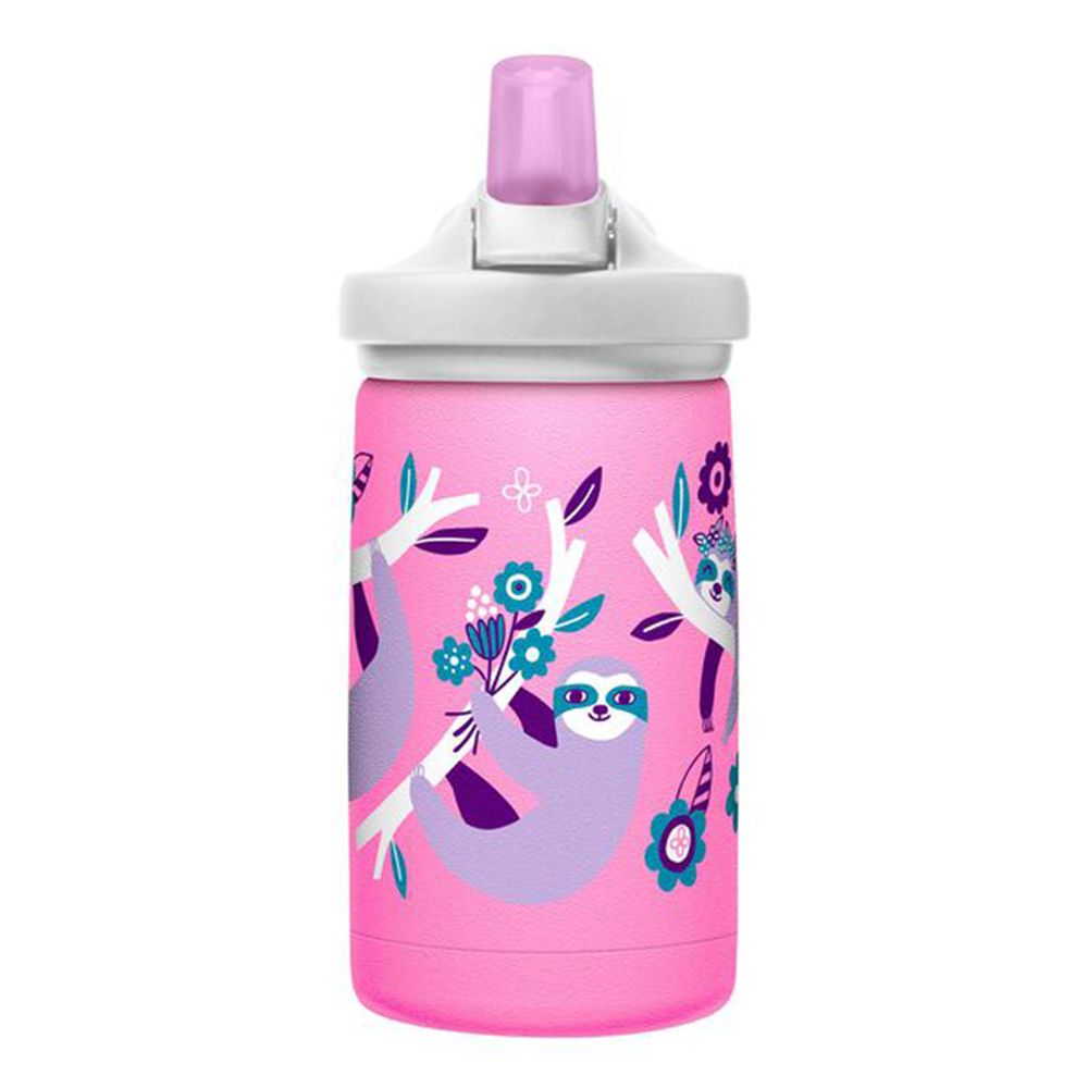 CamelBak - Eddy+ Kids Stainless Steel Water Bottle - Flowerchild Sloth - 350 ml