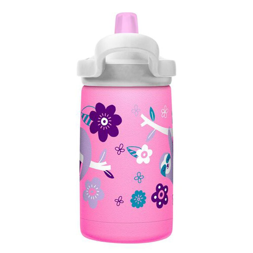 CamelBak - Eddy+ Kids Stainless Steel Water Bottle - Flowerchild Sloth - 350 ml