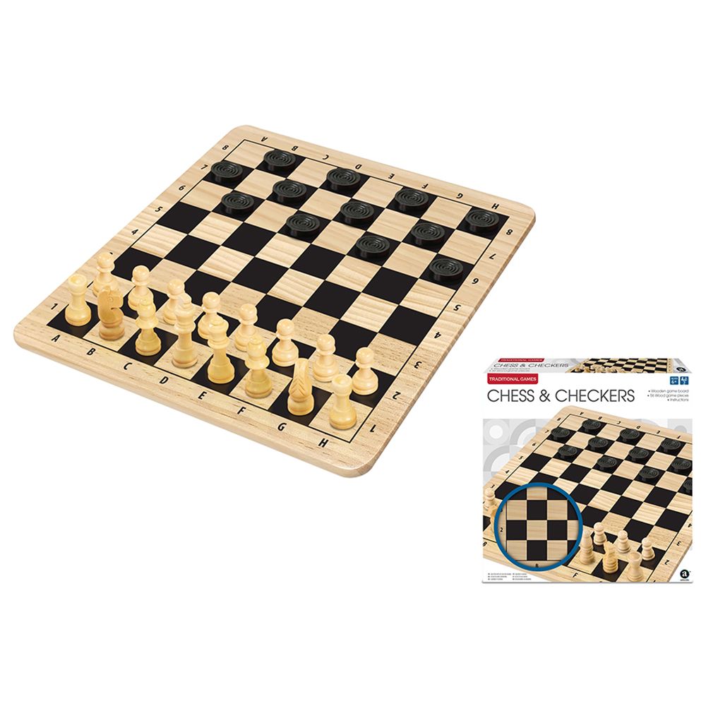 Merchant Ambassador - Wood Chess & Checkers Game