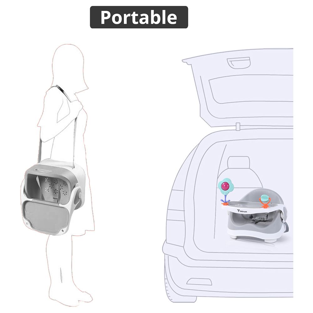 Teknum - Portable Booster Chair - Grey