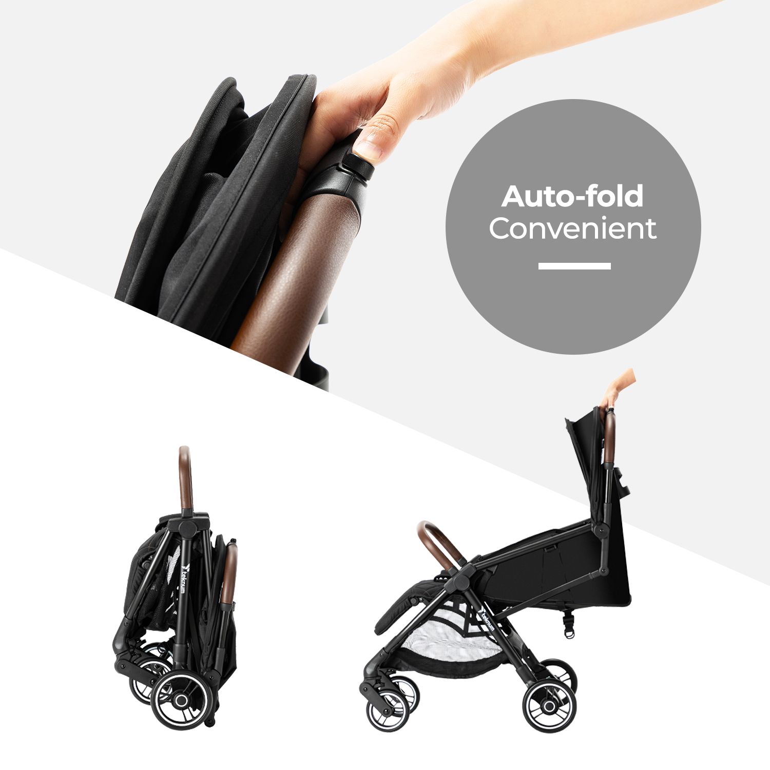 Teknum - Travel Explorer 2 AutoFold Stroller - Black