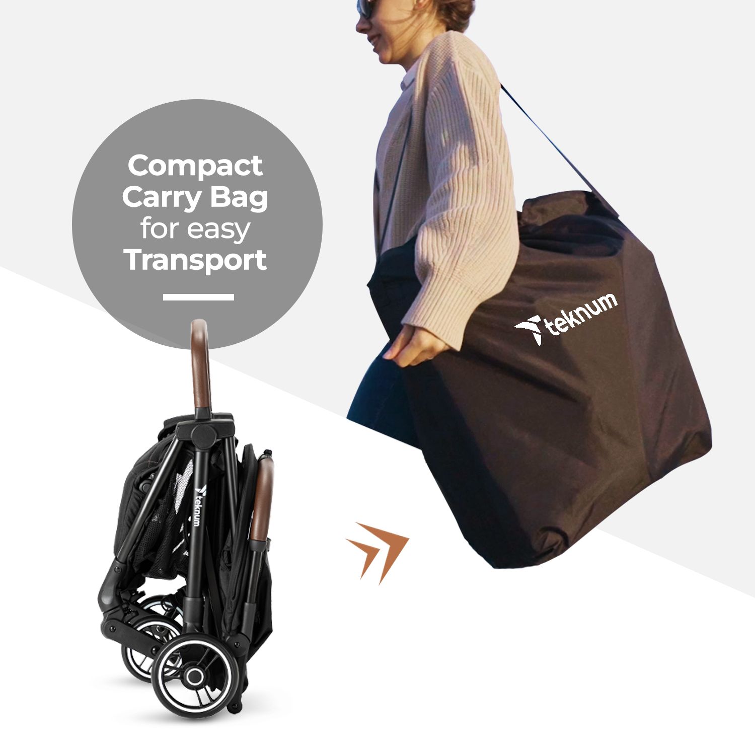 Teknum - Travel Explorer 2 AutoFold Stroller - Black