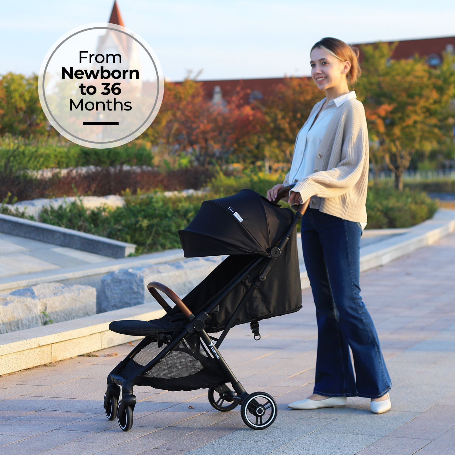 Teknum - Travel Explorer 2 AutoFold Stroller - Black