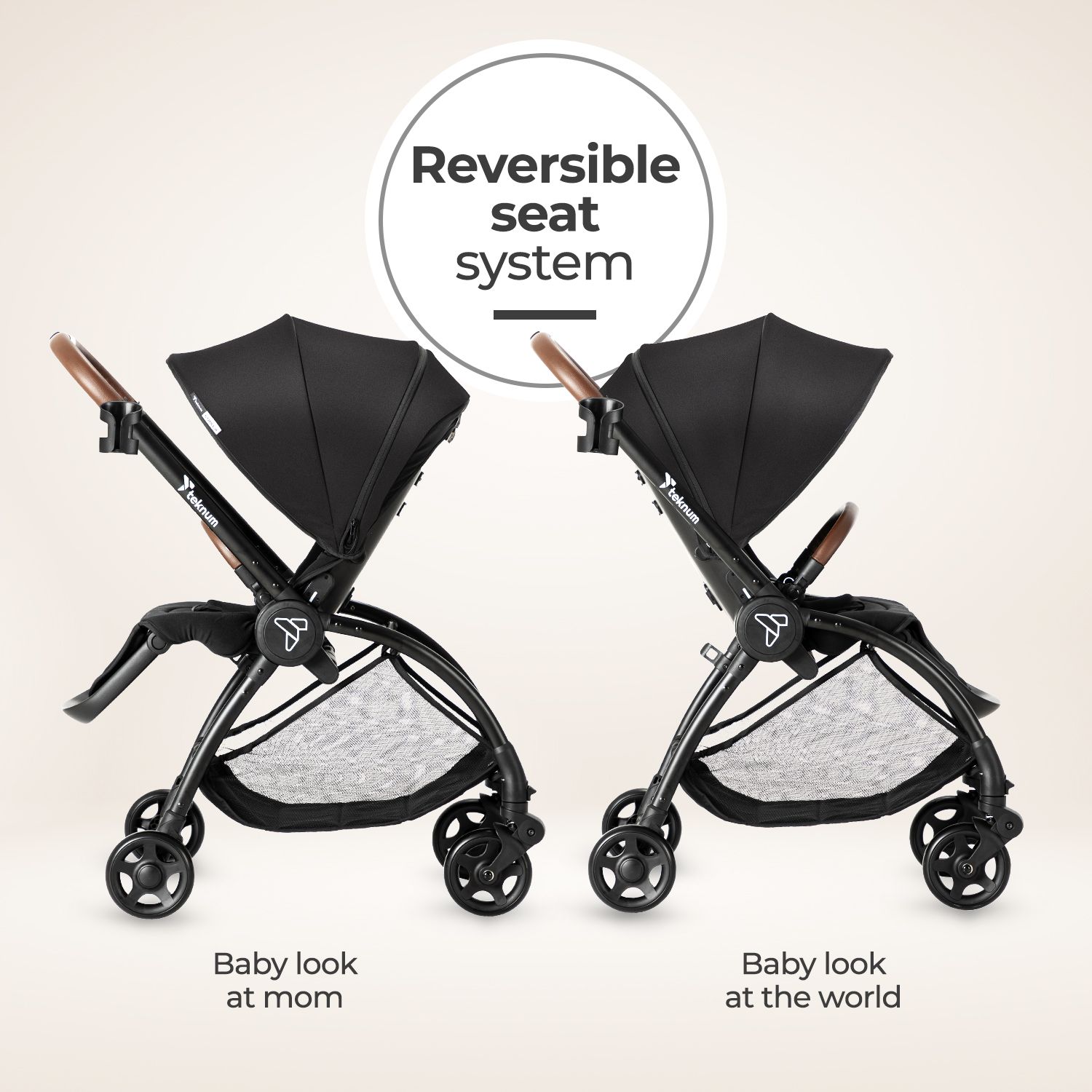 Teknum - Travel Stroll 2 Stroller - Black