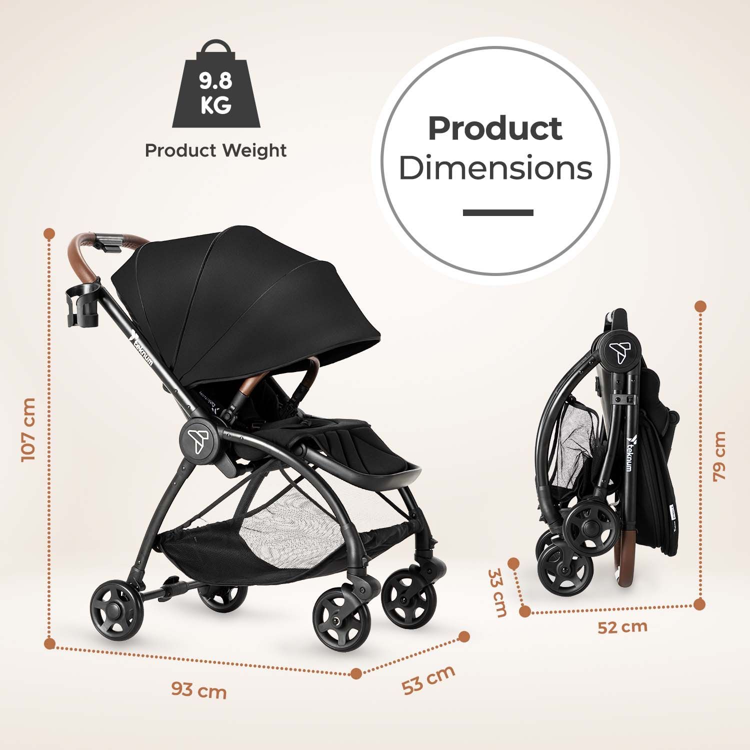 Teknum - Travel Stroll 2 Stroller - Black