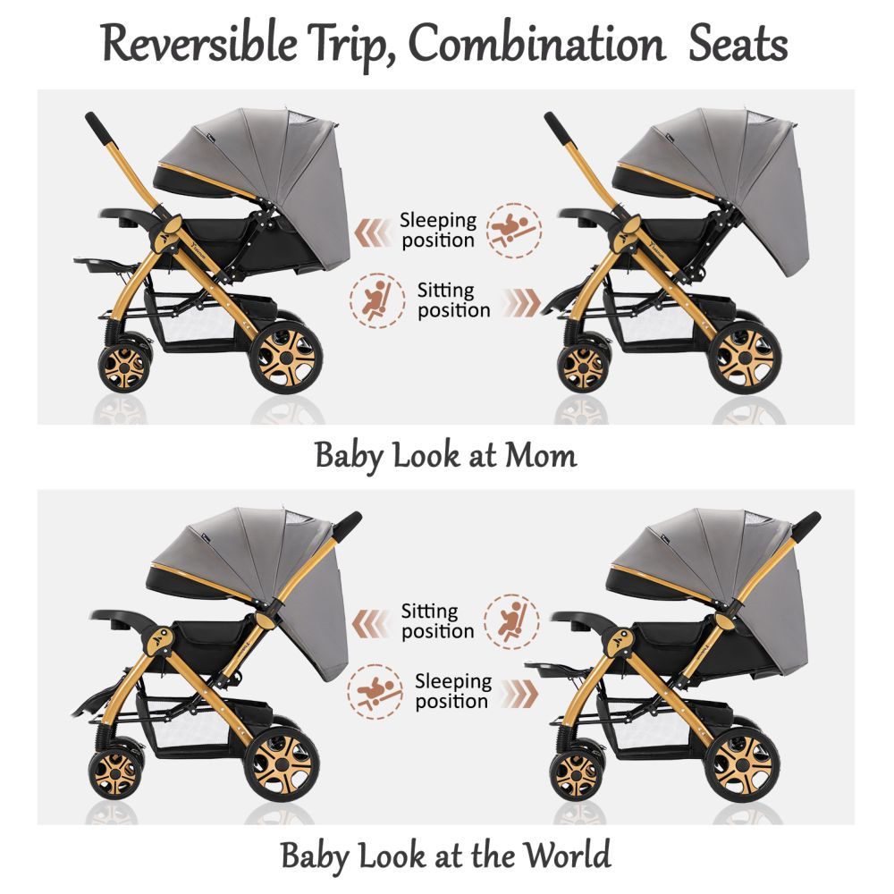 Teknum - Reversible Trip2 Stroller - Grey