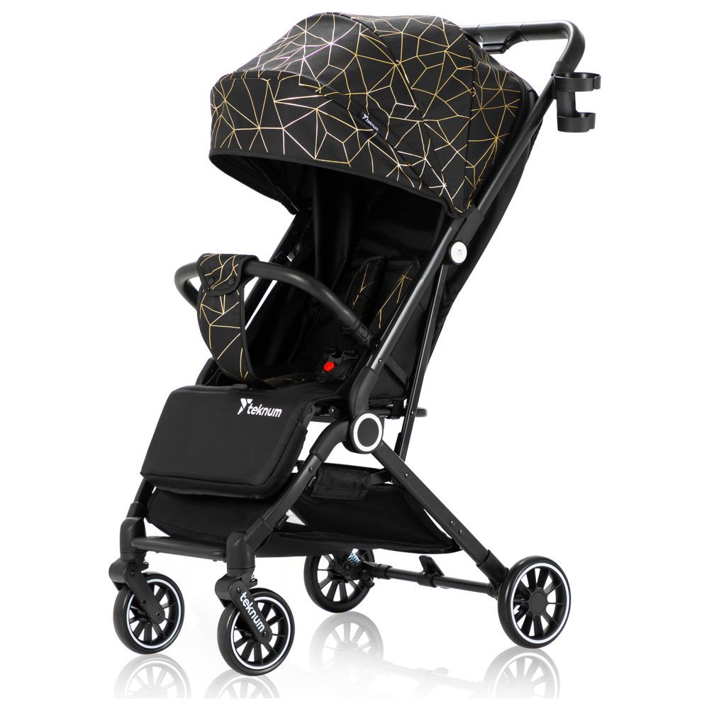 TEKNUM - TravelZen Stroller with Coffee Cup Holder - Black Gold